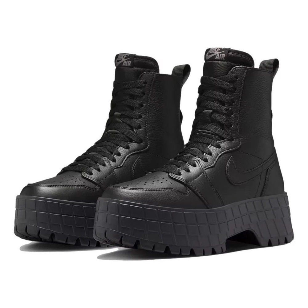 SIZE 11.5 Nike Women's Air Jordan 1 Brooklyn High 'Triple Black' FJ5737-001 NEW